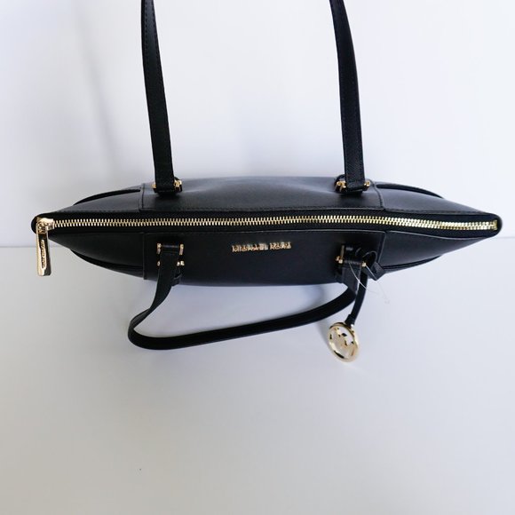 Michael Kors Charlotte L TZ Leather Tote Bag Black - Picture 7 of 13